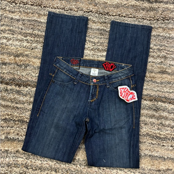 Chick Nicky Hilton Low Rise Mini Bootcut Jeans Sz 24 NWT | Low Rise Bootcut Y2K* - Picture 13 of 14